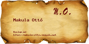 Makula Ottó névjegykártya