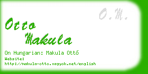 otto makula business card