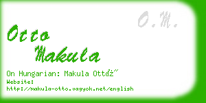 otto makula business card